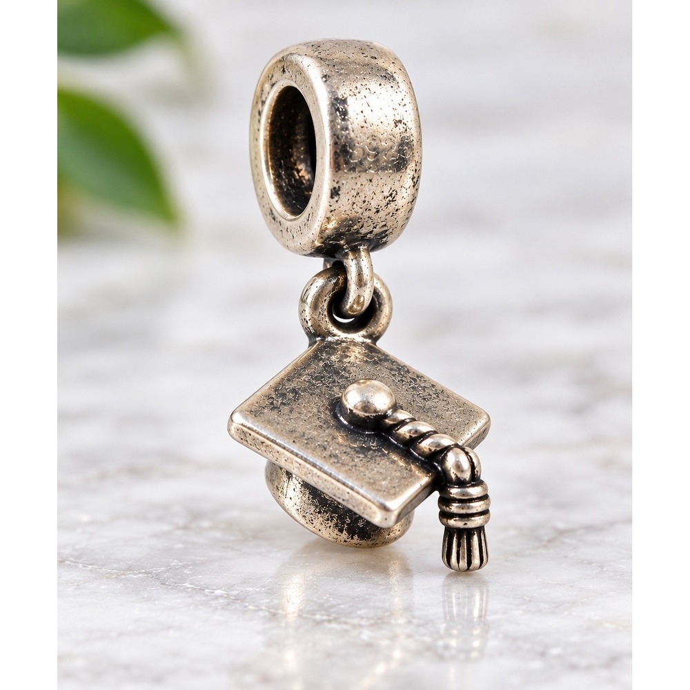 Authentic PANDORA 790270 Graduation Cap Dangle Charm S925 ALE Sterling Silver